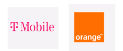 T-Mobile and Orange logos